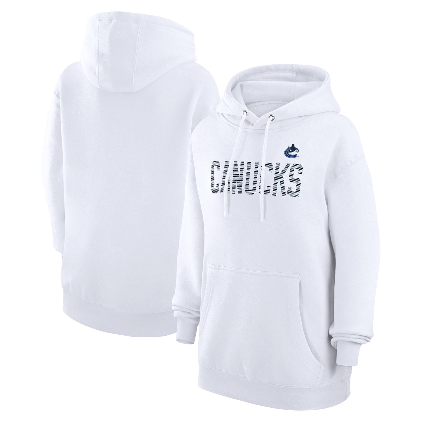 Women's G-III 4Her by Carl Banks  White Vancouver Canucks Dot Print Pullover Hoodie
